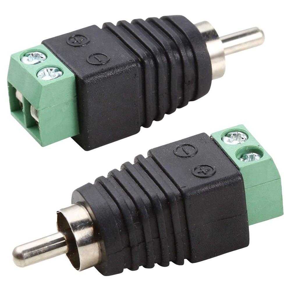 Amaso Audio AM-11123 RCA Male Jack to Screw Terminal Adapter